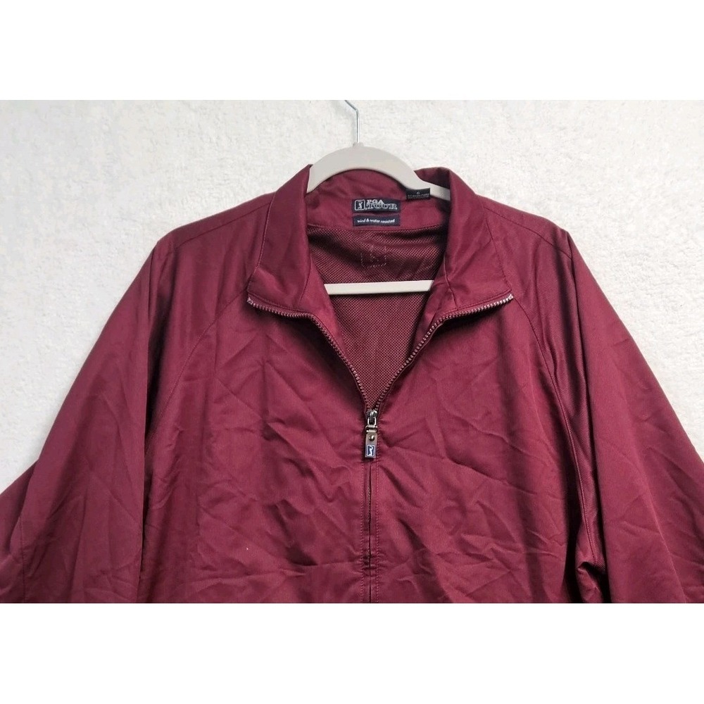 PGA Tour Windbreaker Jacket ‎ Mens Size Lg Wind & Water Resistant Full Zip Golf